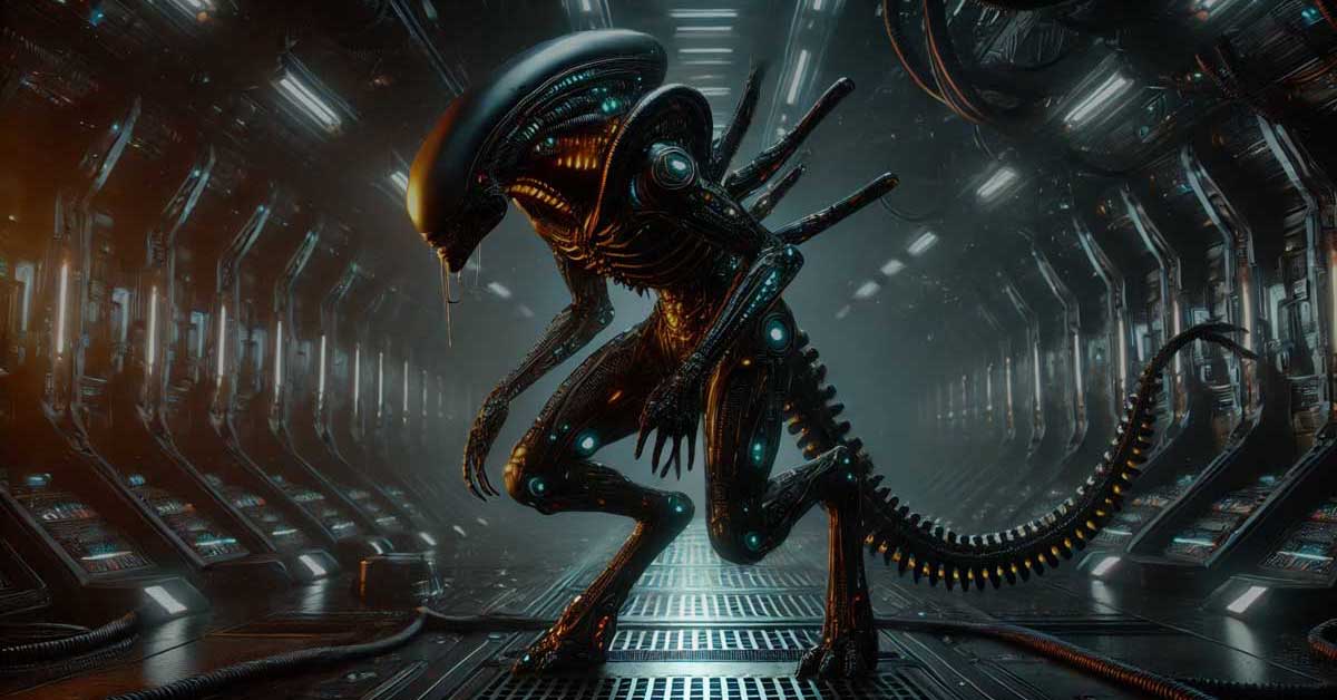 a Xenomorph, the creature featured in the horror sci-fi film Alien